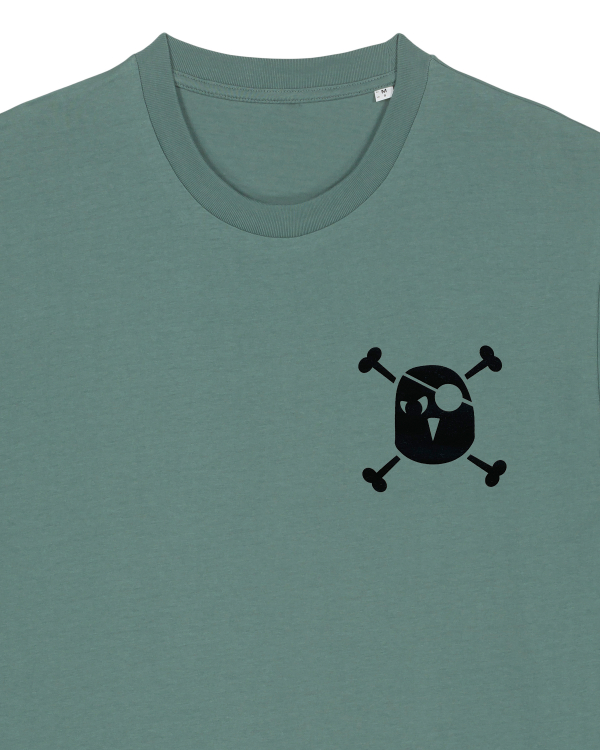 päfjes - Wanted Gesucht / Pinguin Pirat Paulo Rusticalo  - Fair Wear Unisex Männer Bio T-Shirt